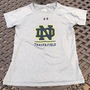 Notre Dame Under Armour Track&Field XS Grey Shirt